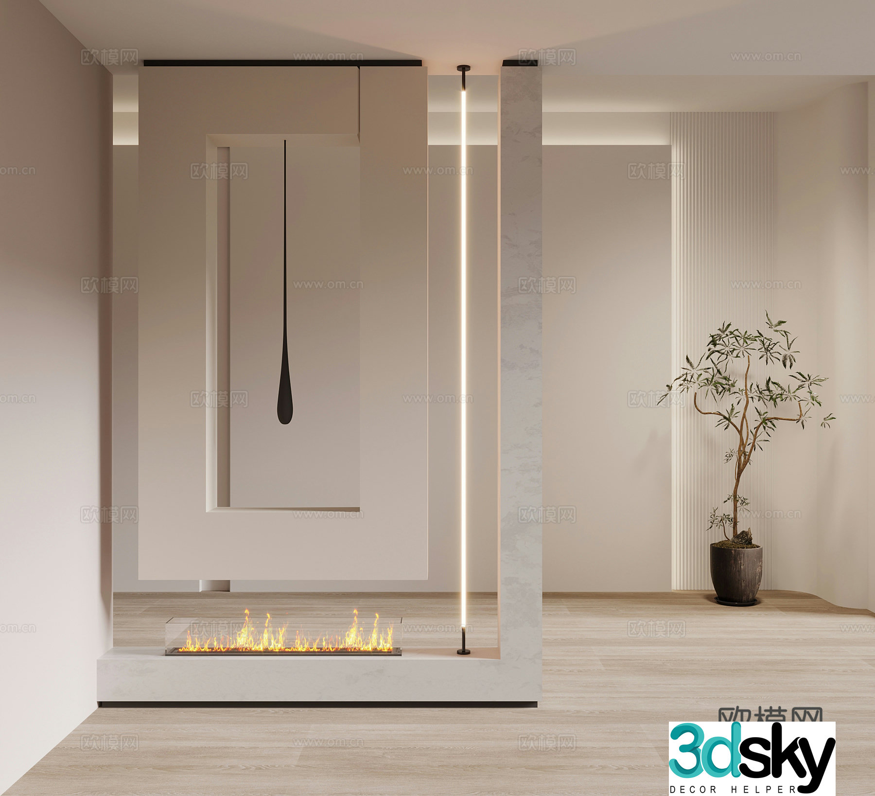 Modern porch cabinet shoe cabinet 3d model