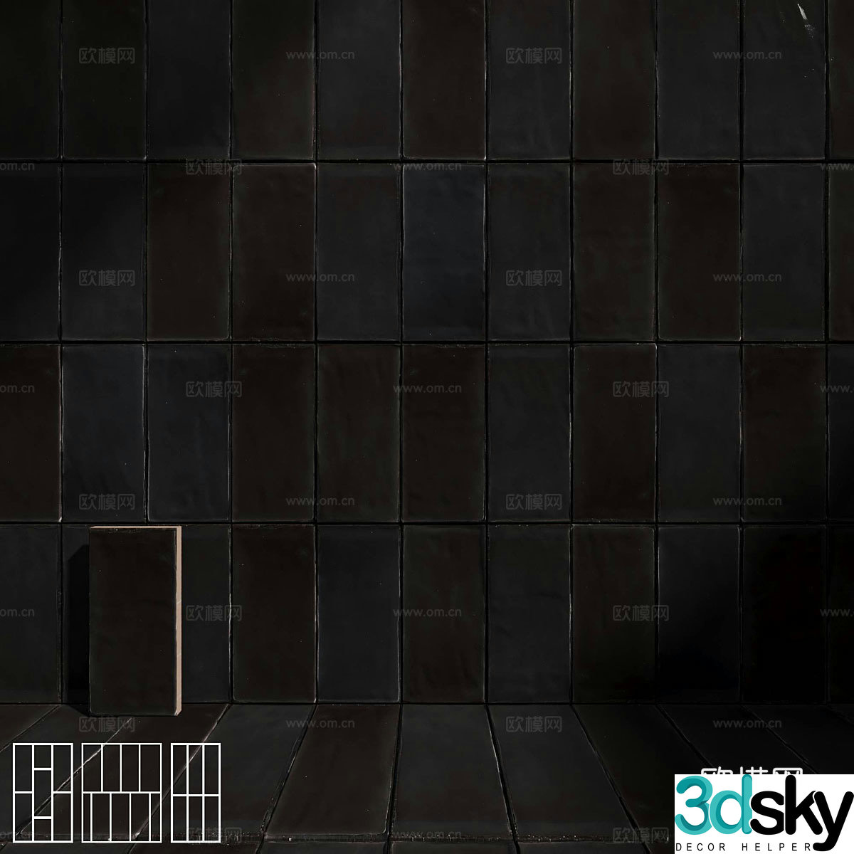 3d model of floor tiles