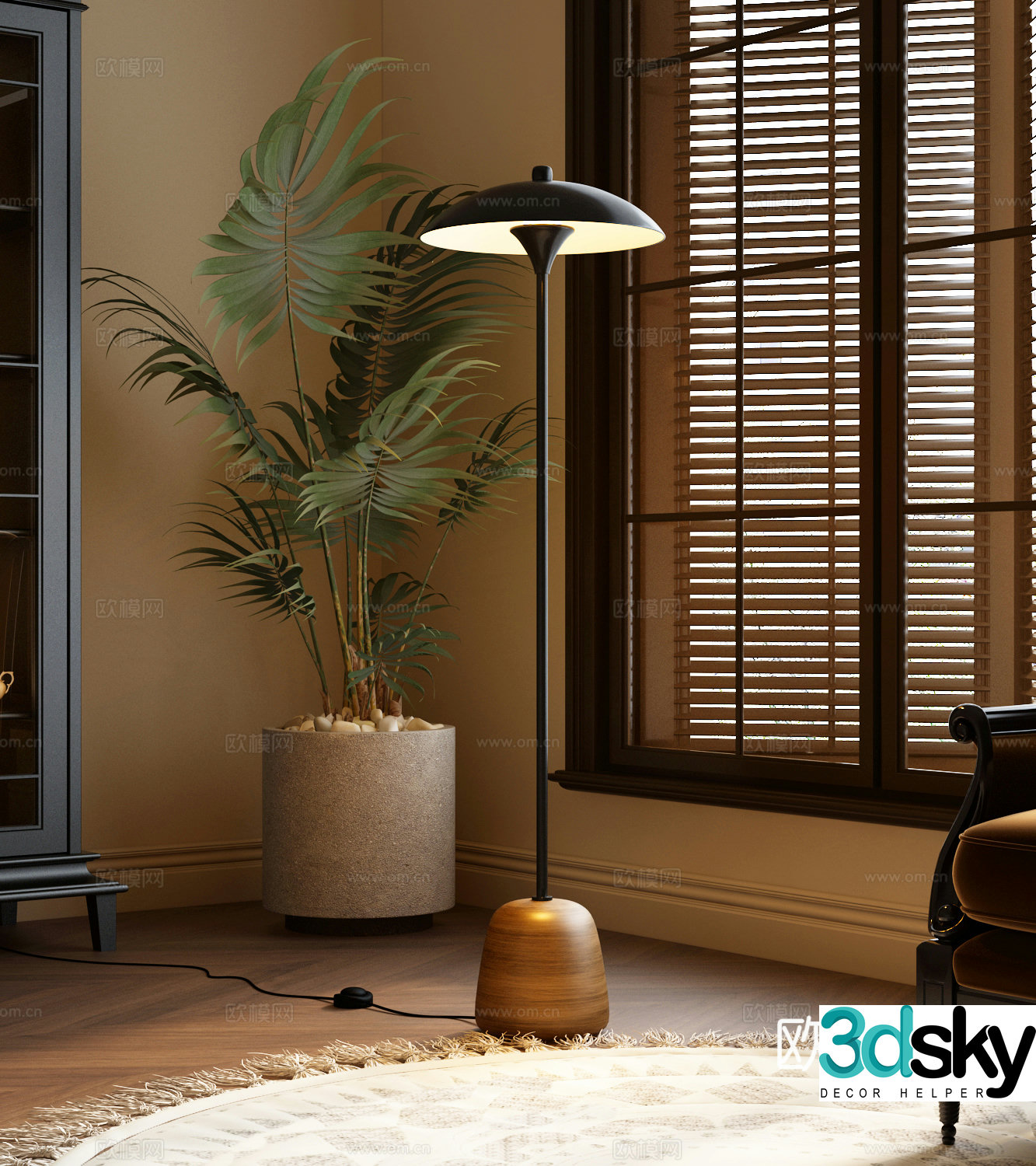 Modern floor lamp 3d model