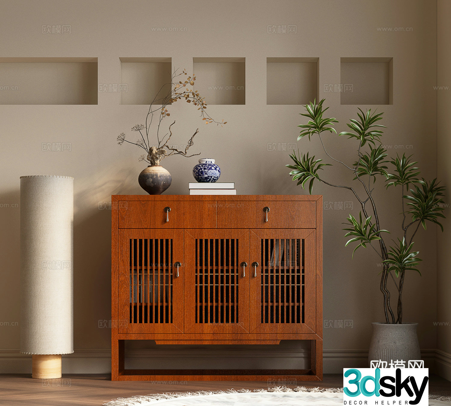 Chinese tea cabinet new Chinese tea cabinet 3D model