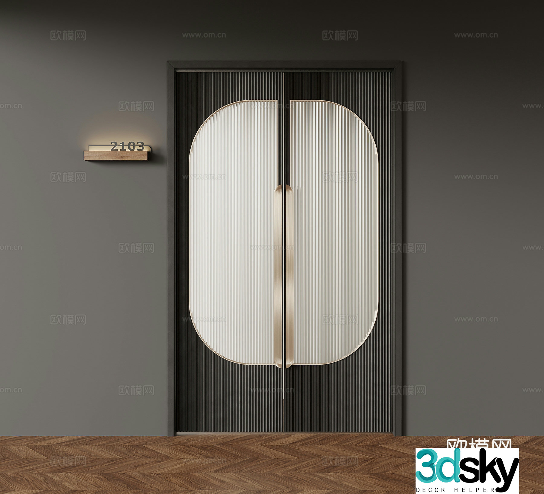 Double door 3D model