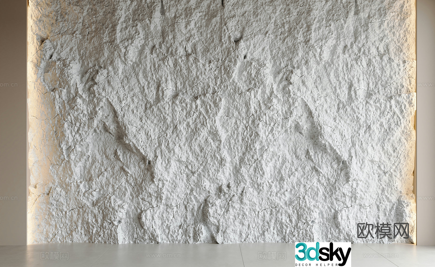 Modern white wool stone background wall wool stone culture stone blue stone stone wall stone background wall 3d model