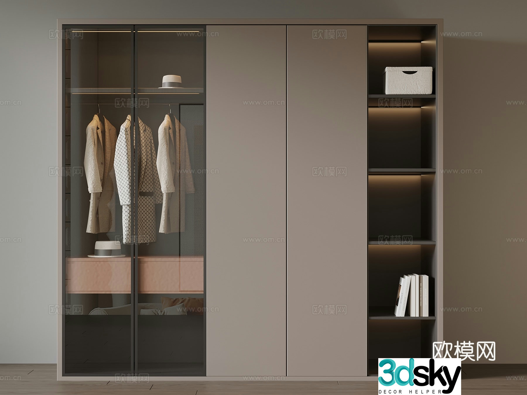 Modern wardrobe 3d model