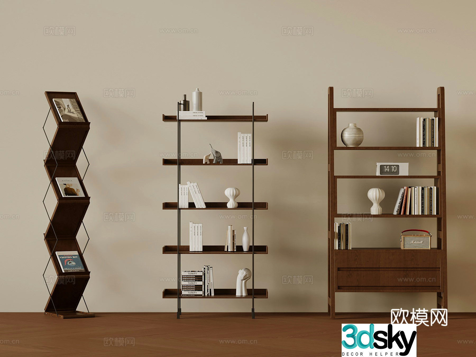 Middle style shelf shelf 3D model