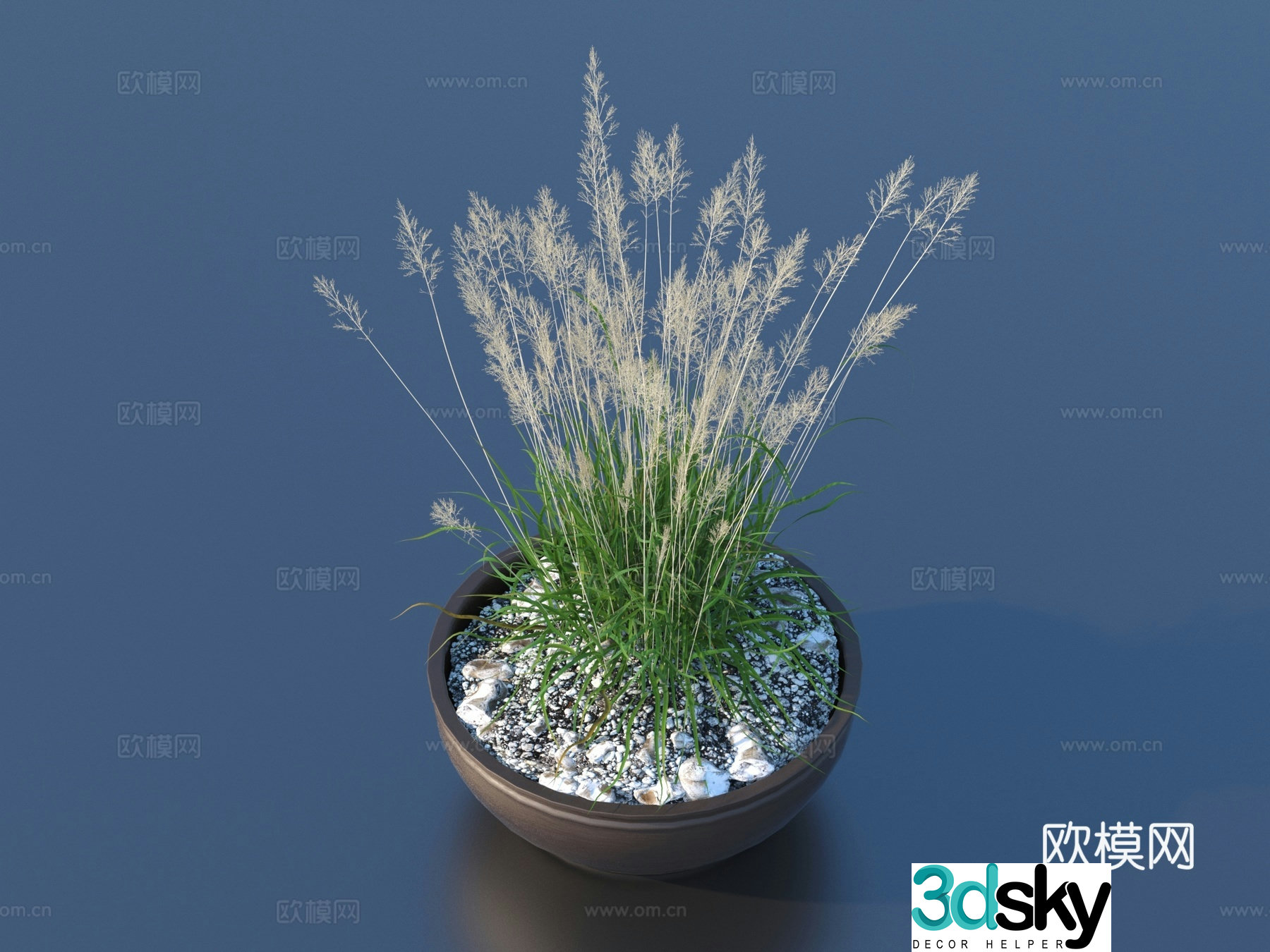 Flower pot pot green plants plant 3d model