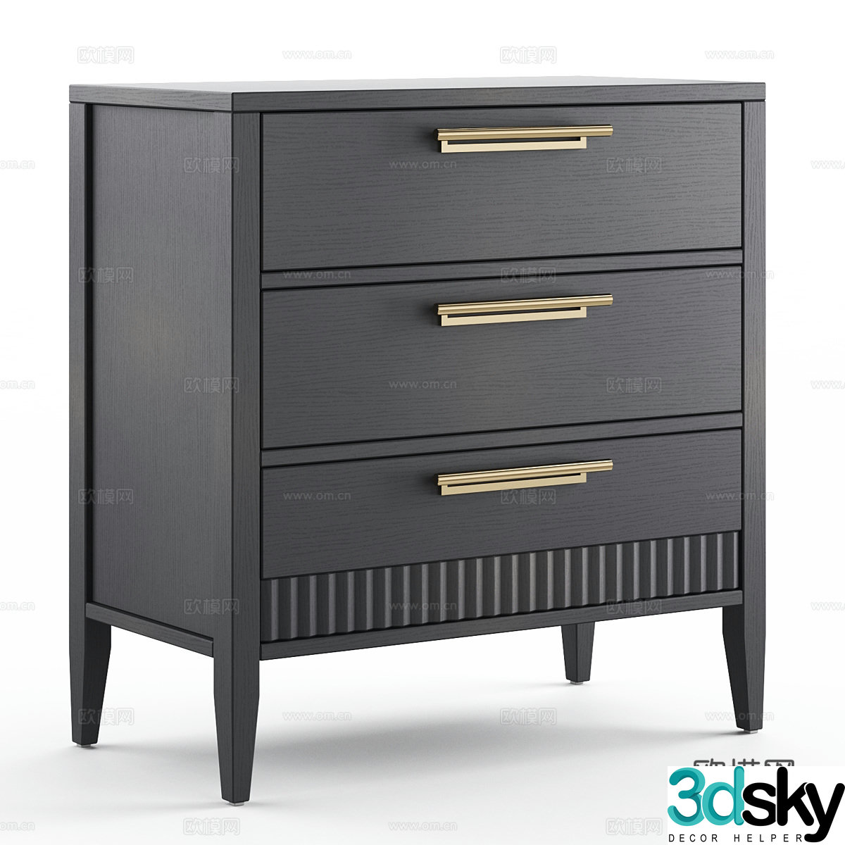 Moon chest of drawers 3d model