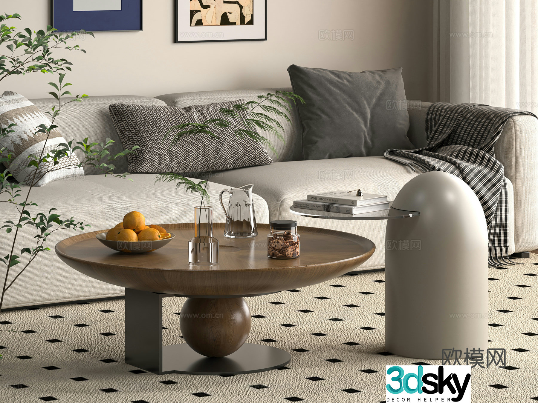 Modern coffee table 3d model