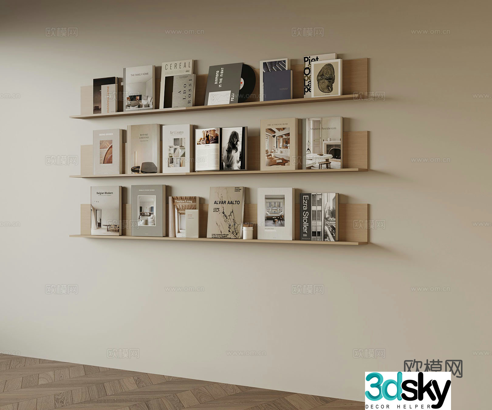 Bookshelf Modern bookshelf 3d model