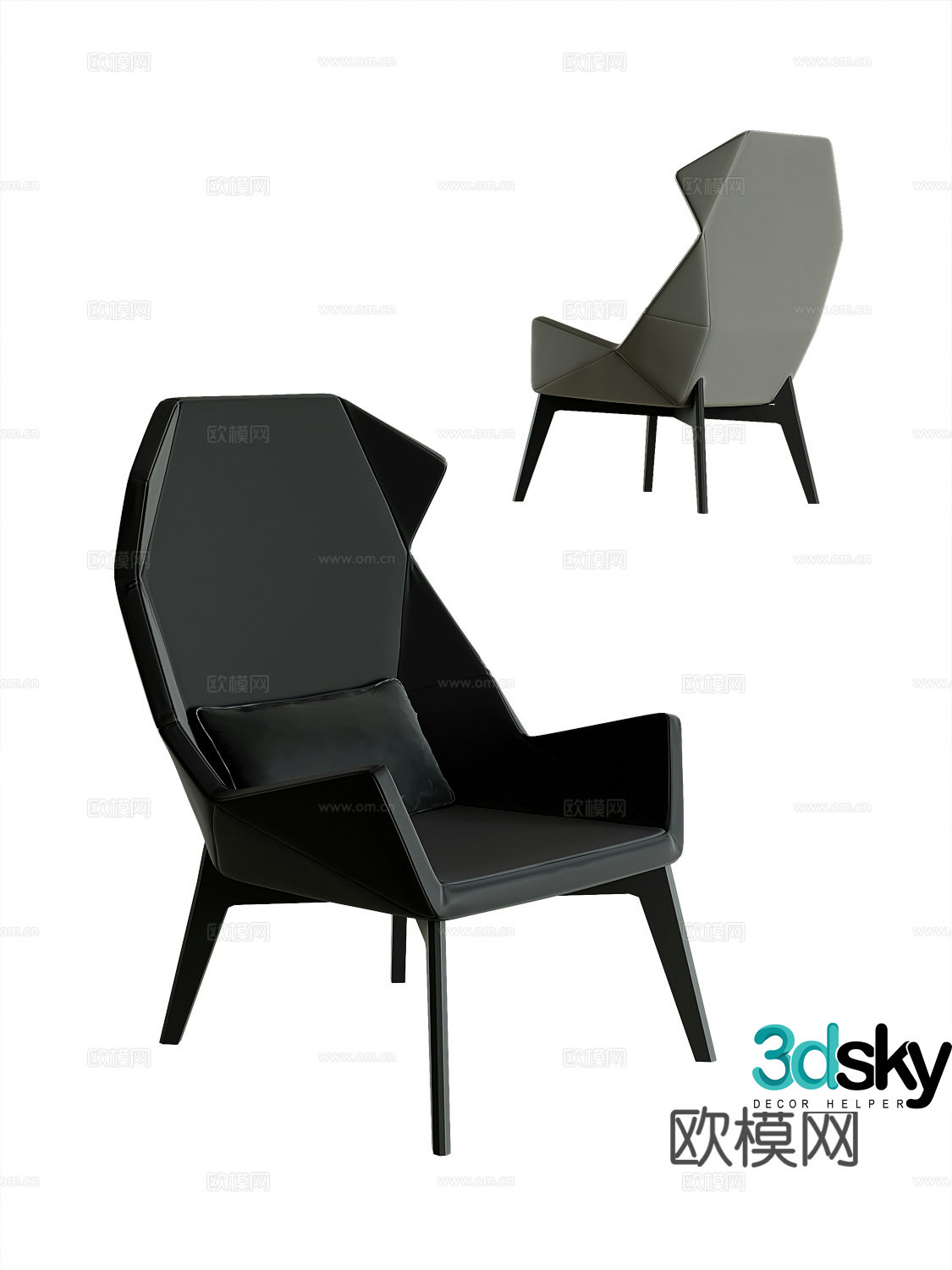 Modern leisure chair 3d model