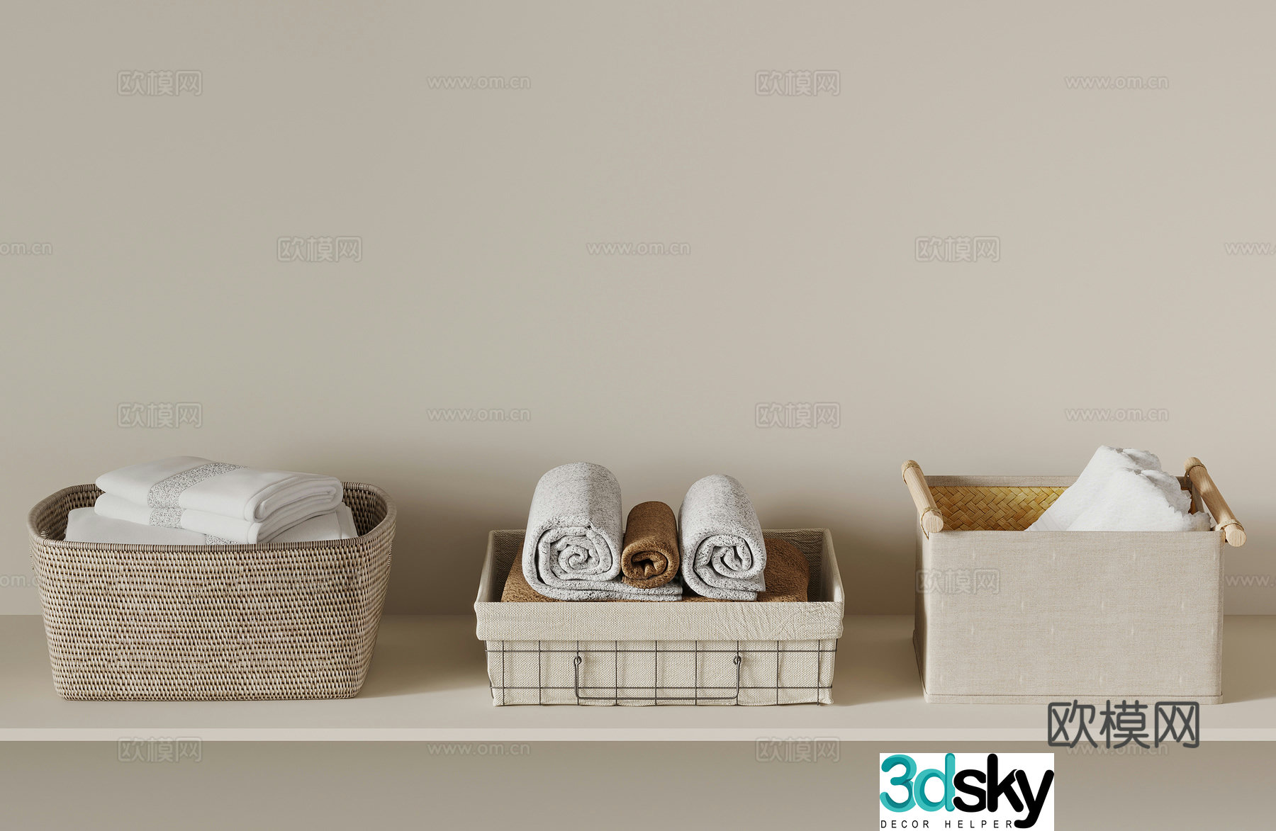 Modern dirty clothes basket dirty clothes basket 3d model