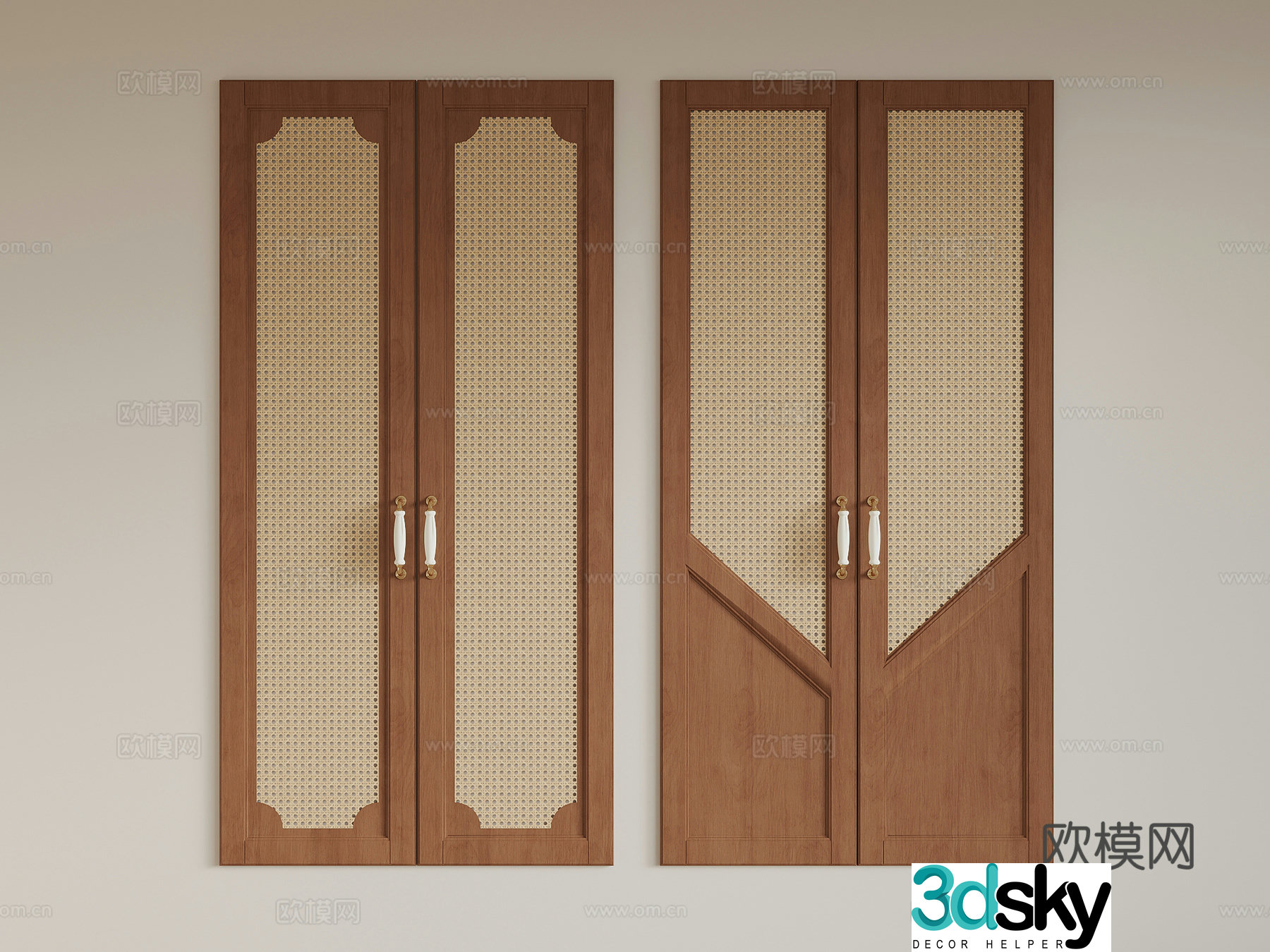 Wasabi Fengkou Door Door Panel Handle 3D Model