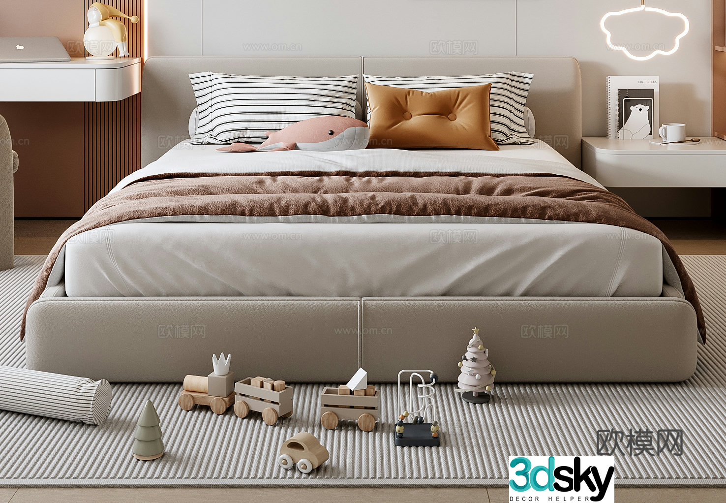 Modern children’s bed 3d model