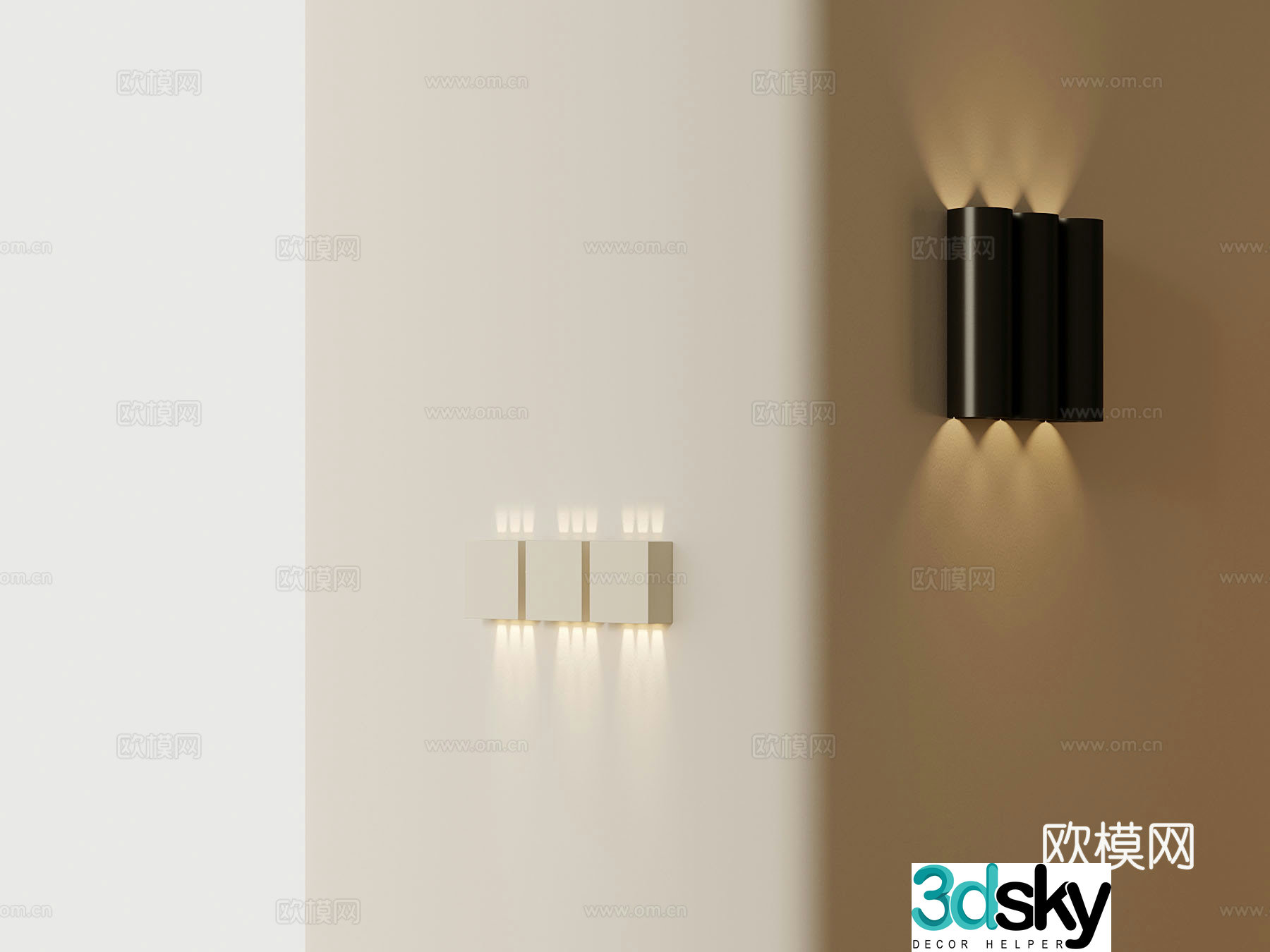 Wall lamp Modern art wall lamp 3d model