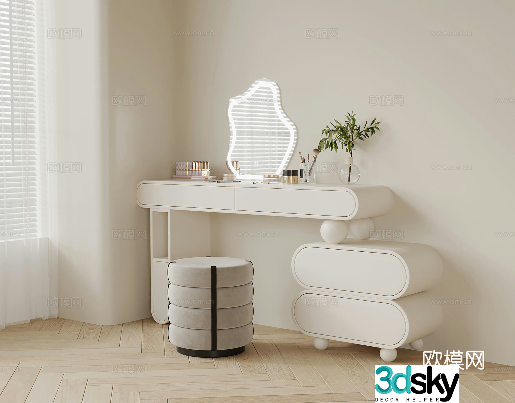 Modern dressing table 3d model