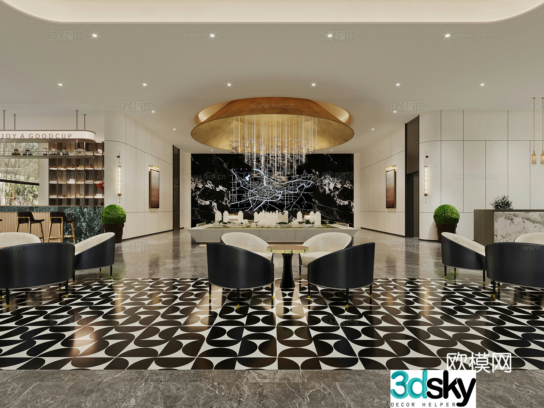 Modern sales office 3D model