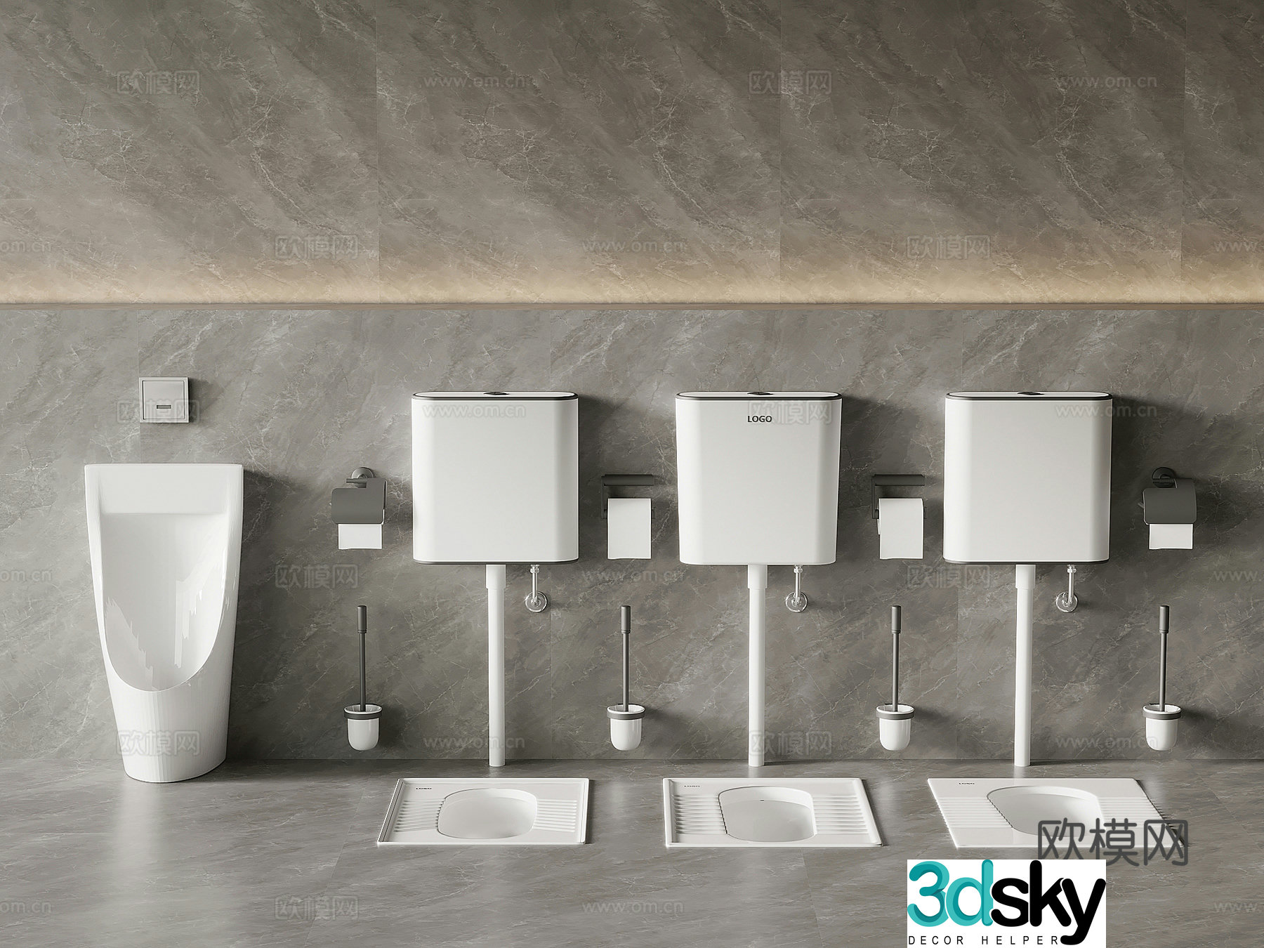 Modern urinal urinal urinal 3d model