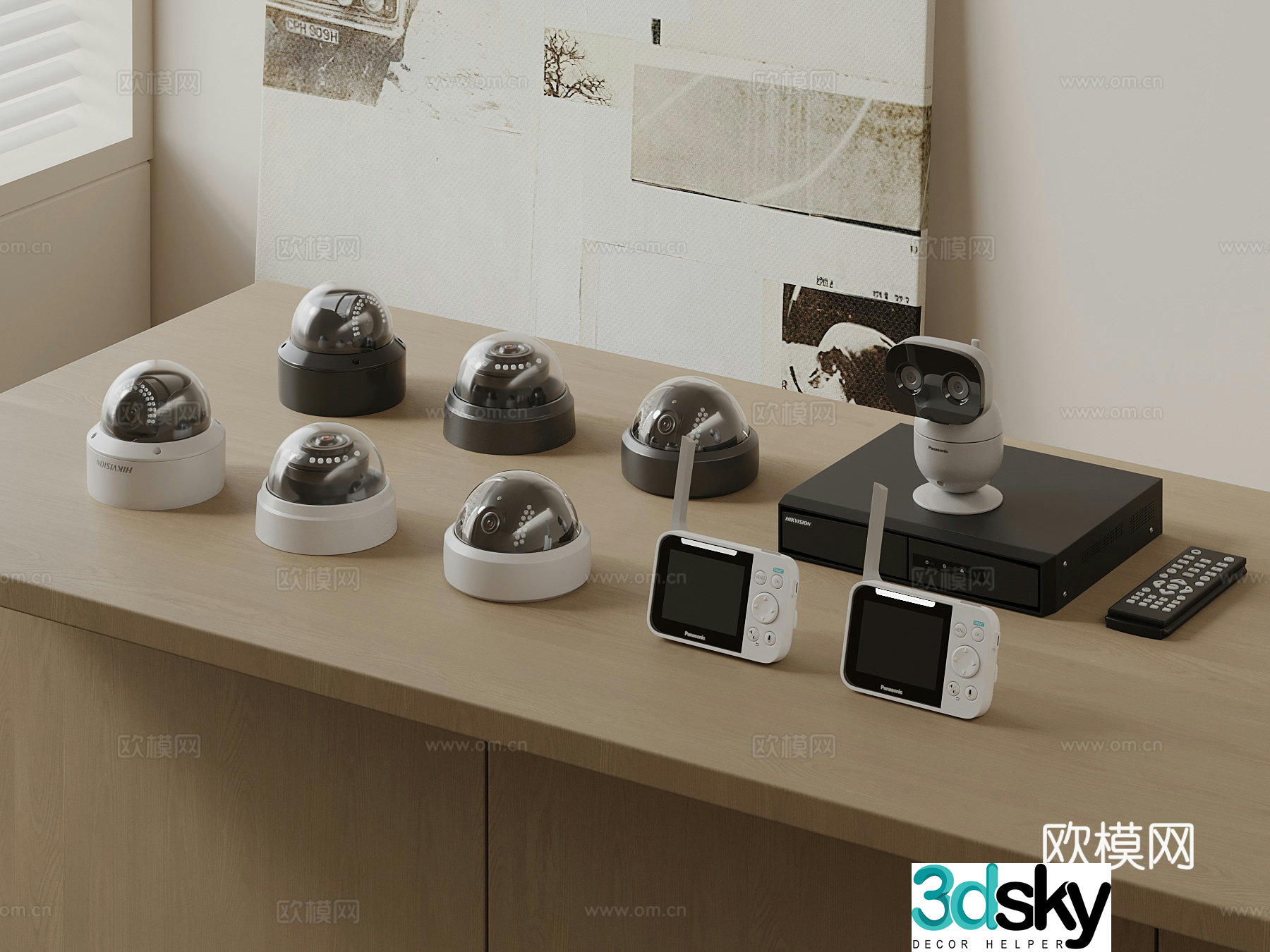 Modern camera surveillance device 3d model