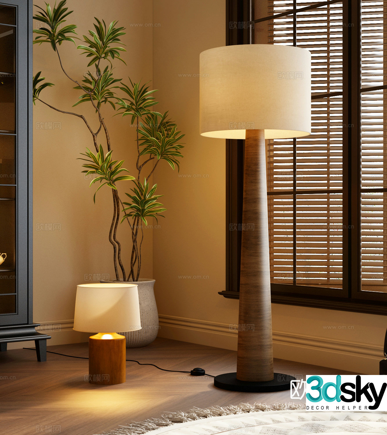 Modern medieval style floor lamp Modern floor lamp Modern table lamp 3D model