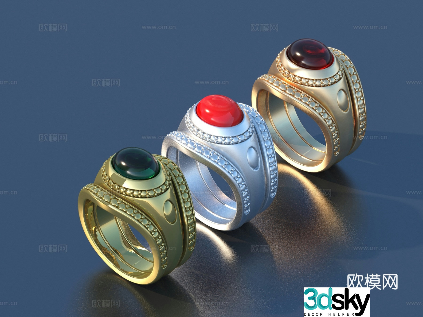 Ring Diamond Ring Gem Ring Gold Ring Silver Ring Jewelry 3D Model