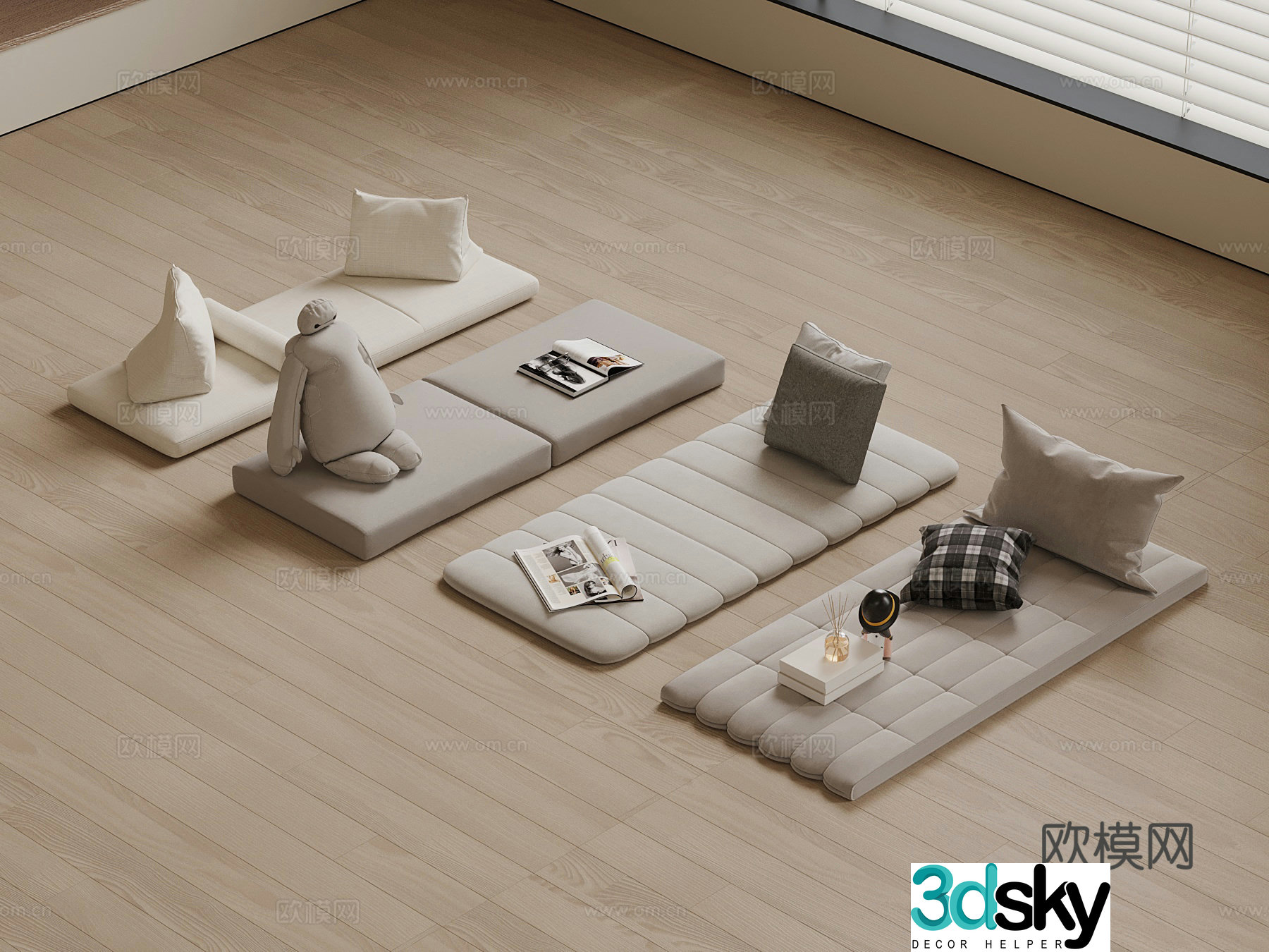 Cushion Modern Cushion Balancing Window Cushion 3D Model