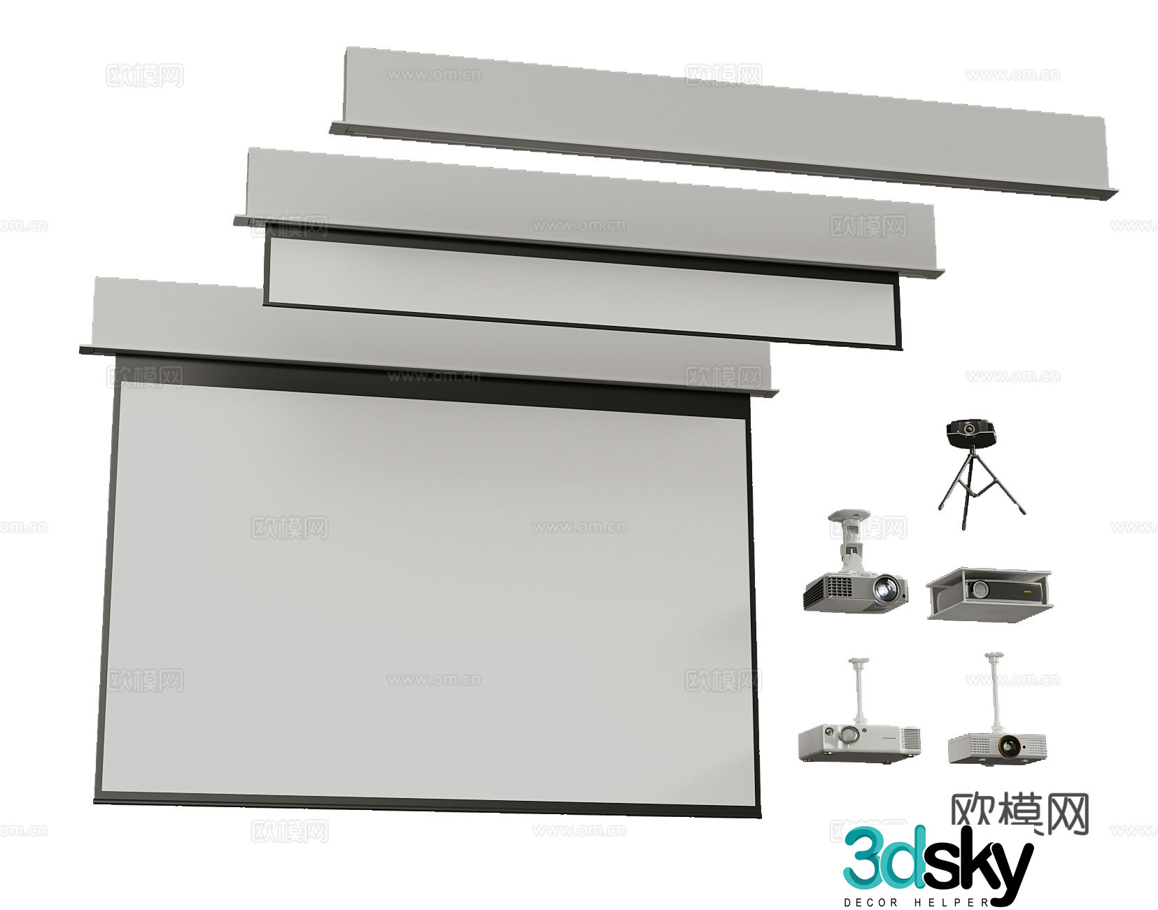 Modern projector 3d model
