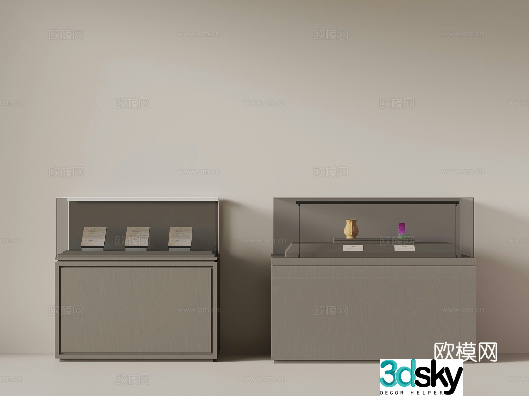 Modern showcase technology exhibition 3D model