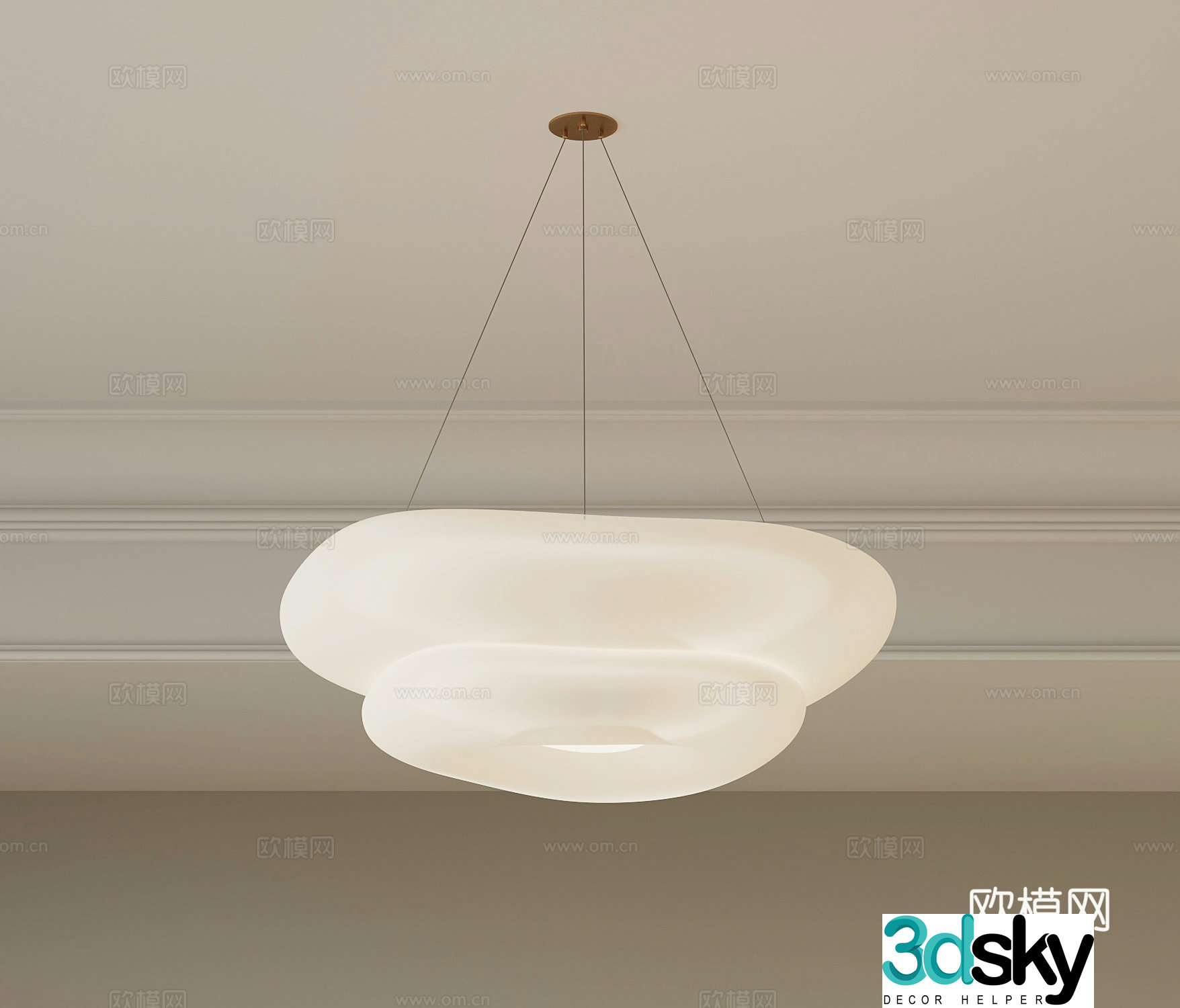 Ceiling lamp Modern cream air ceiling lamp Decorative lamp 3d model