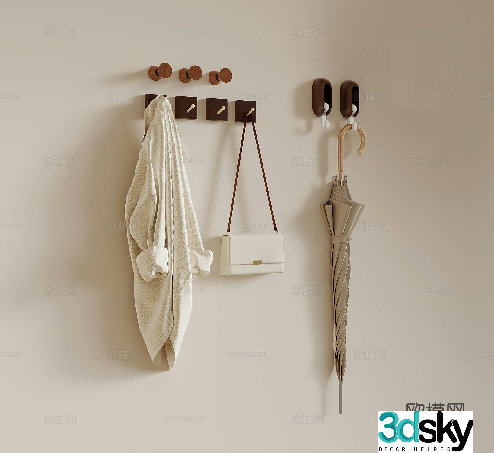 Modern clothes hook clothes hanger 3d model