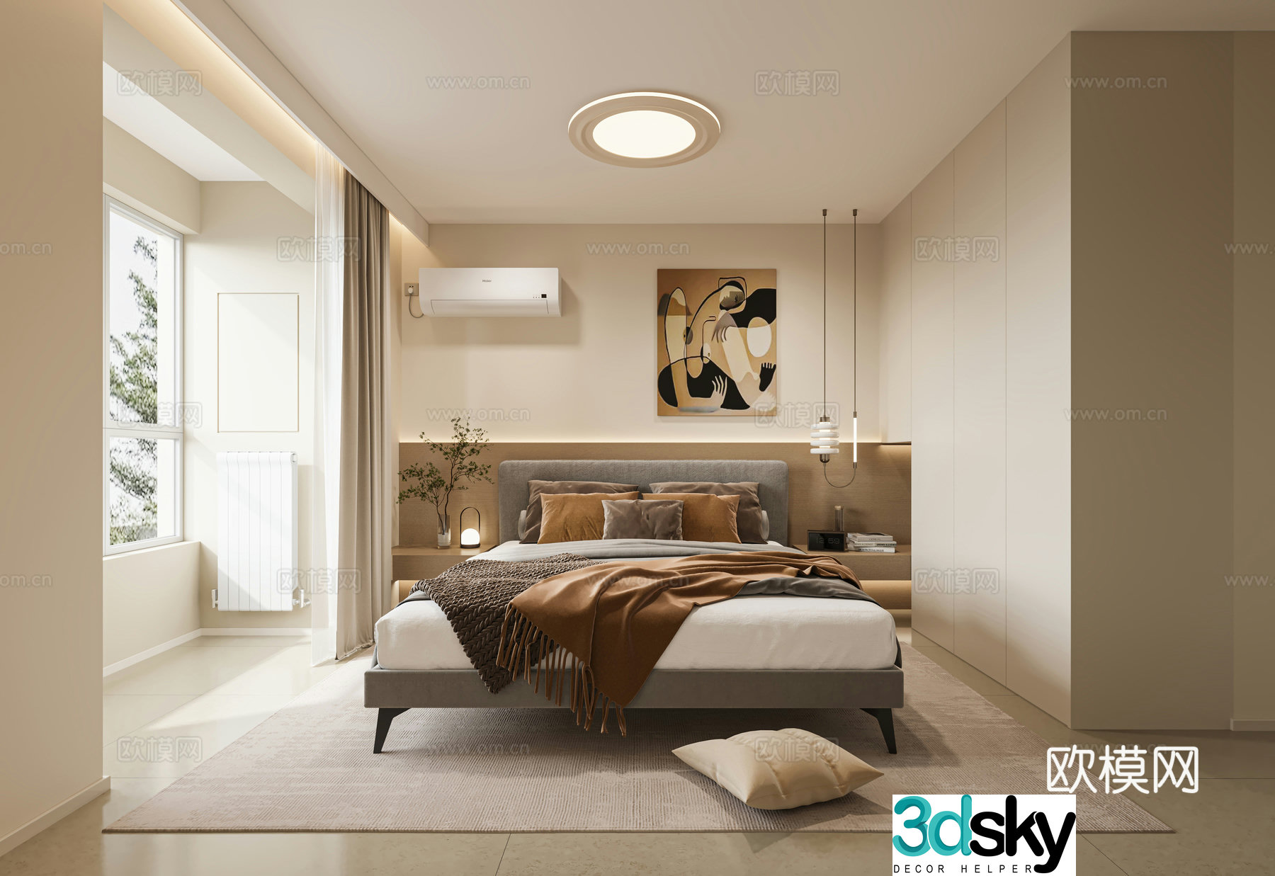 Modern bedroom 3d model