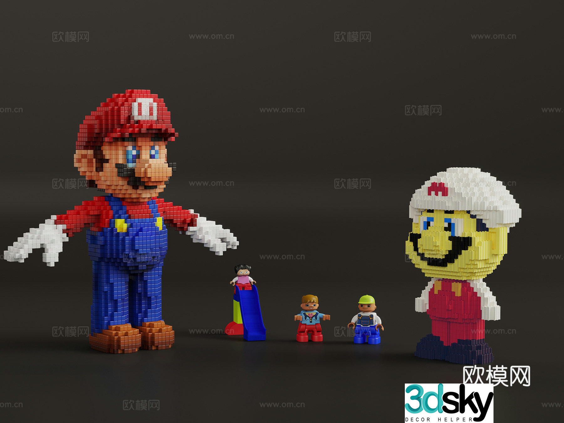 Toys Modern Lego Toys Mario 3d model
