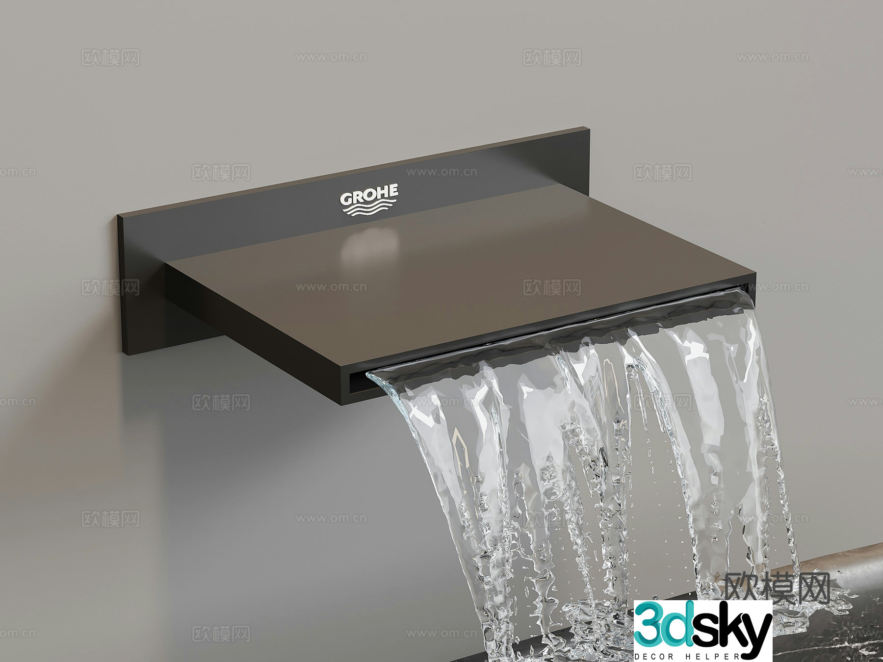 Faucet Modern wall drainage faucet 3d model