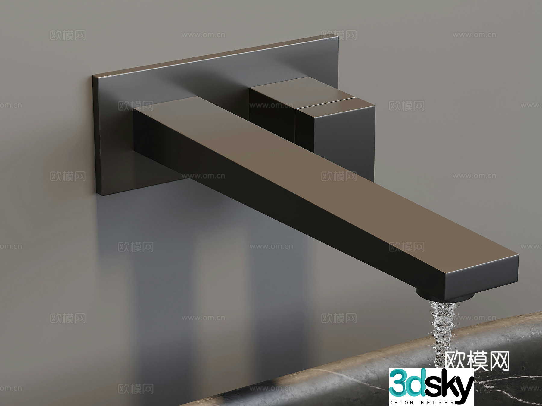 Faucet Modern wall drainage faucet 3d model