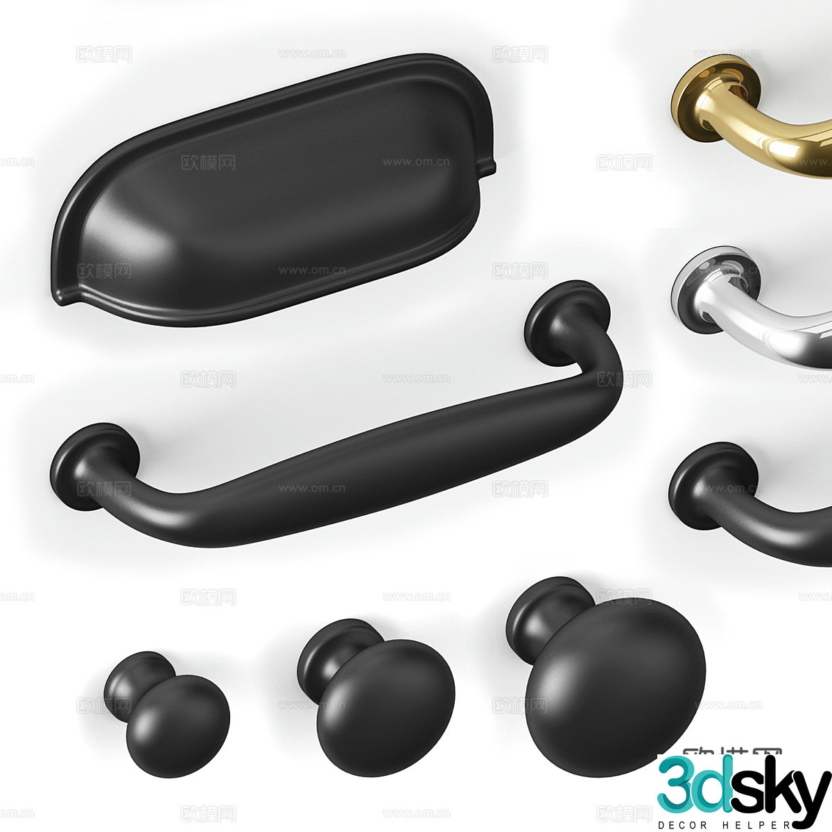 IKEA Eneryda Furniture Handle 3D Model