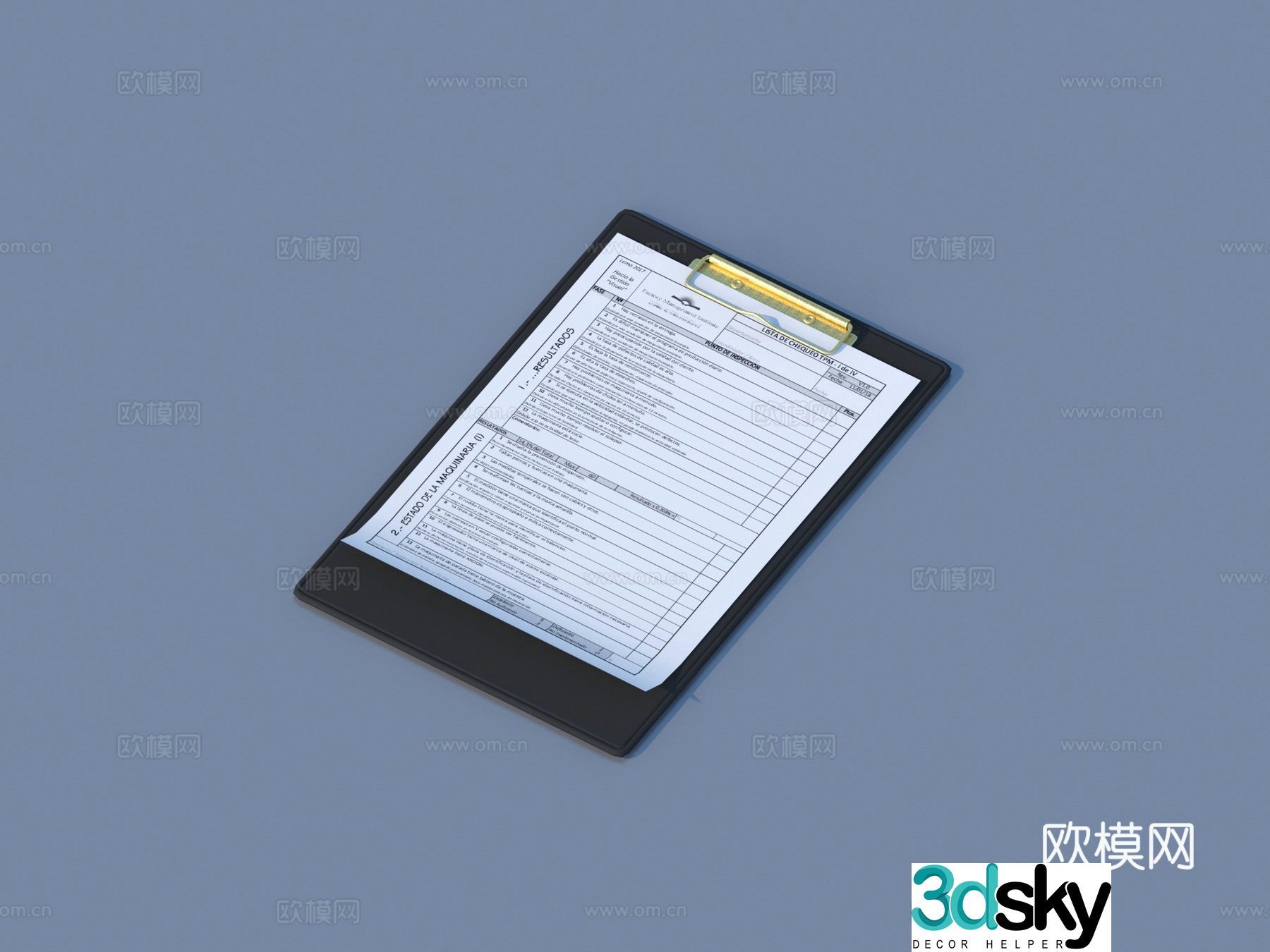 Writing board Writing clipboard Clipboard Shorthand board File board Folder 3D Model