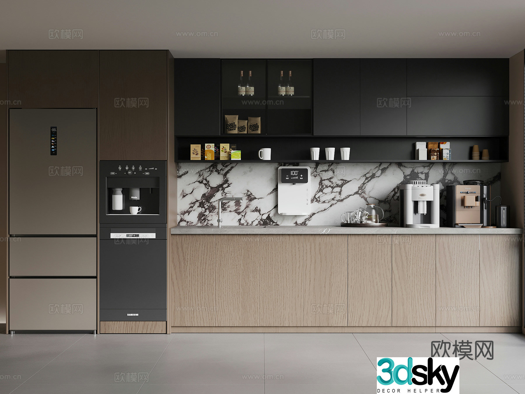 Italian tea room direct drinker coffee maker 3d model