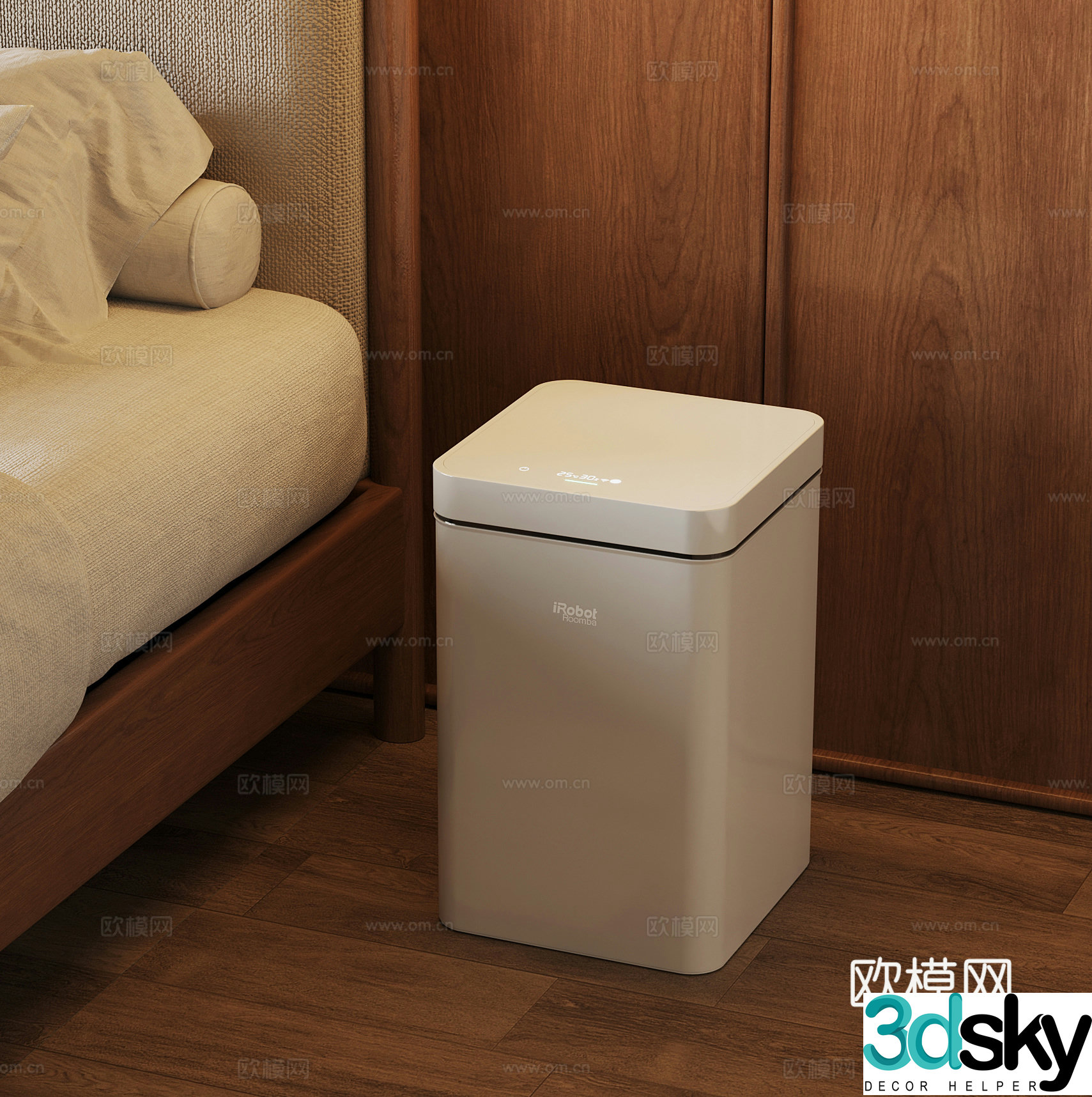 Modern trash can smart trash can 3d model