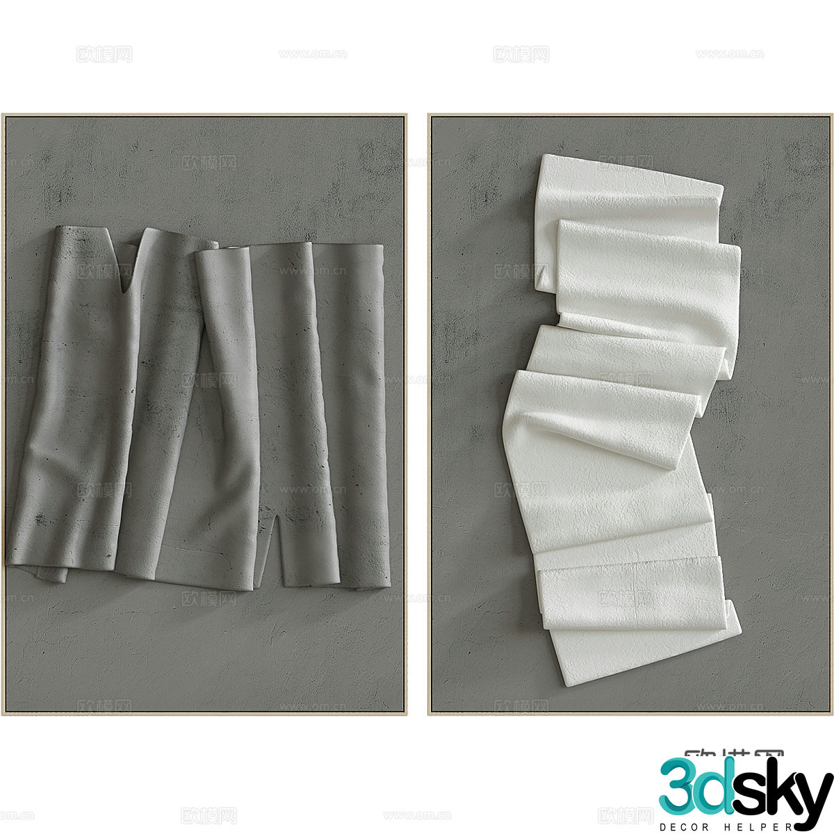 New Chinese style hanging painting 3D model