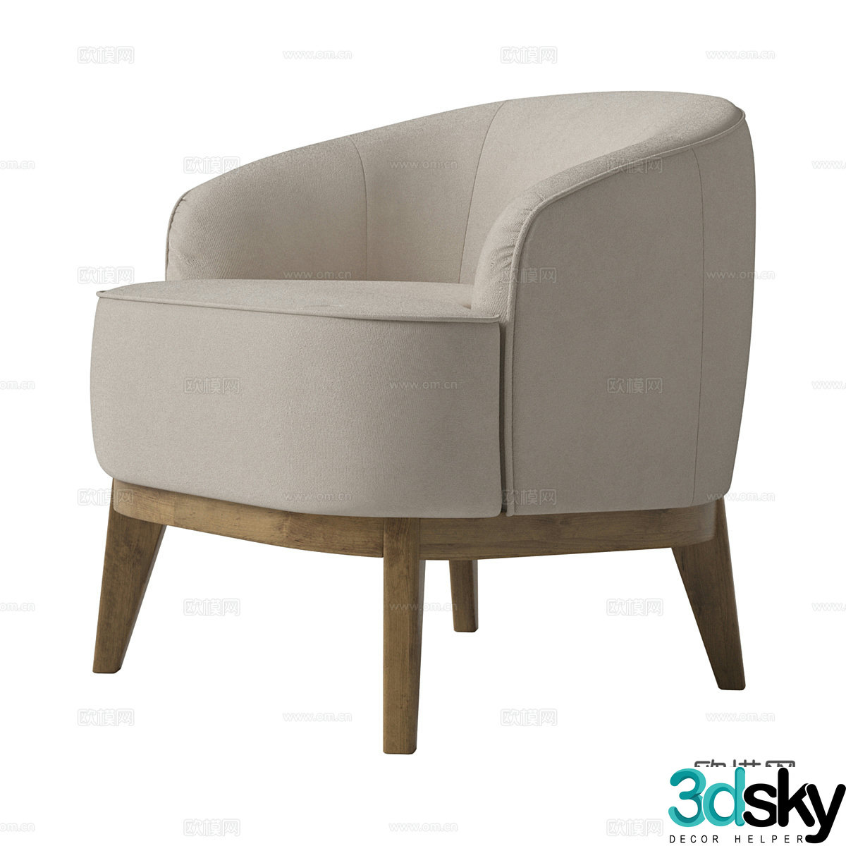 Modern simple single sofa single sofa simple sofa living room sofa casual sofa 3d model