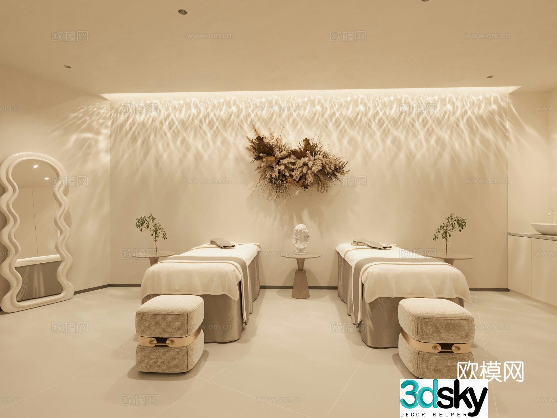 Modern simple beauty salon_beauty salon_beauty room_nutrition room_massage room 3D model 3D model