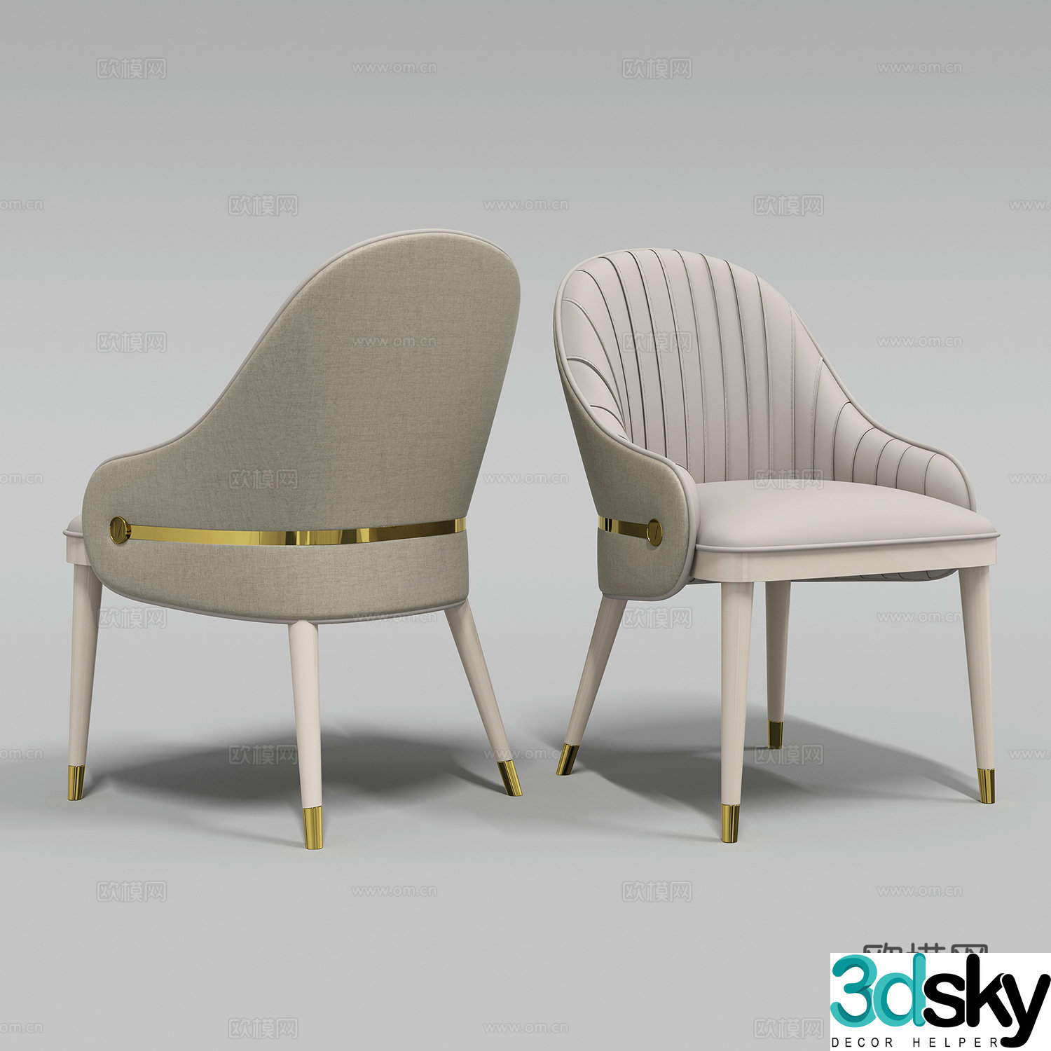 Modern dining chair 3d model
