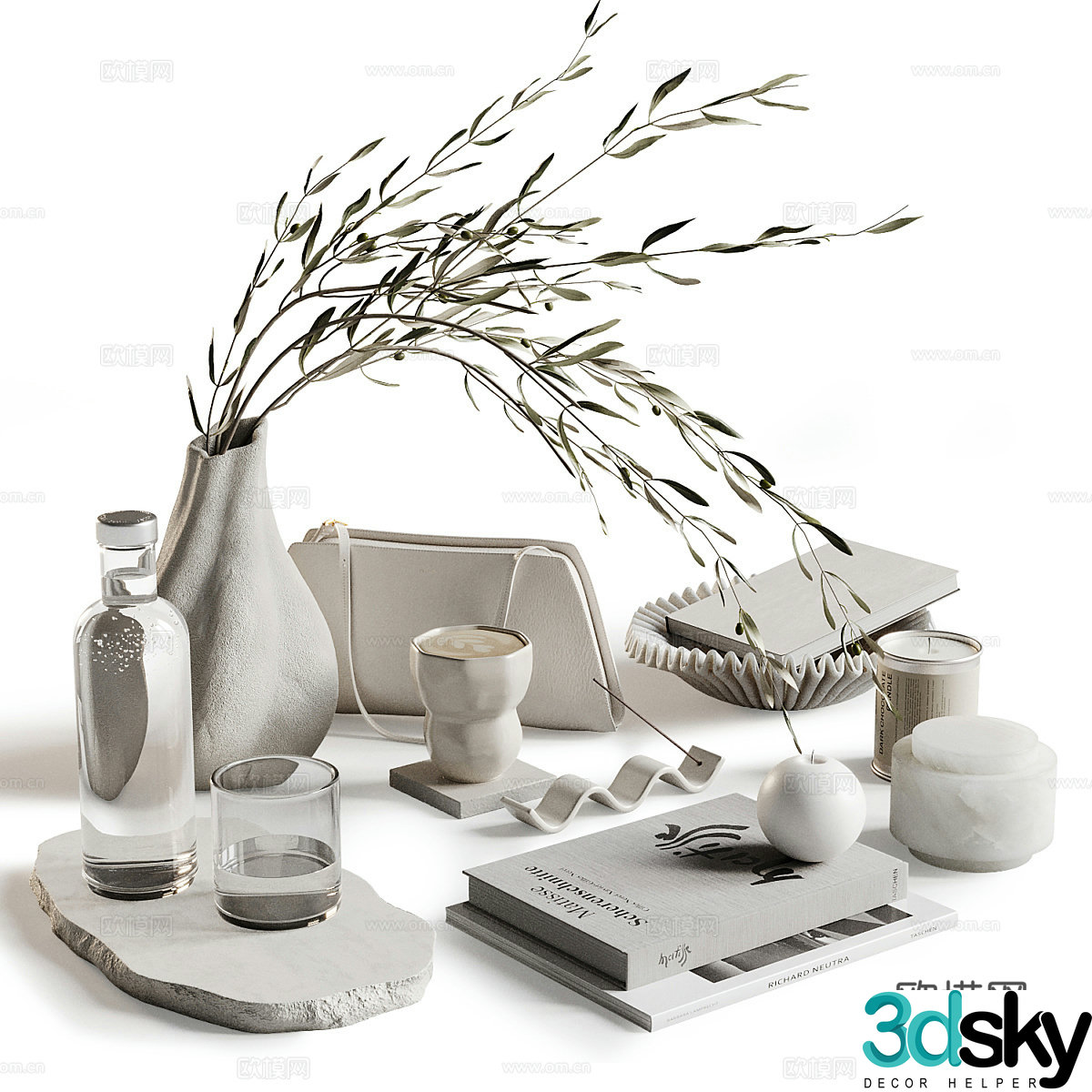 Bloom Decoration Set 3D Model