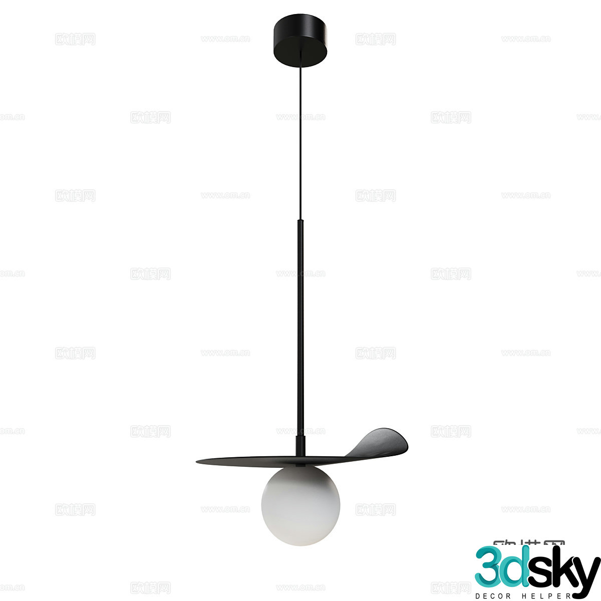 Modern simple chandelier chandelier simple chandelier living room chandelier spherical chandelier 3d model