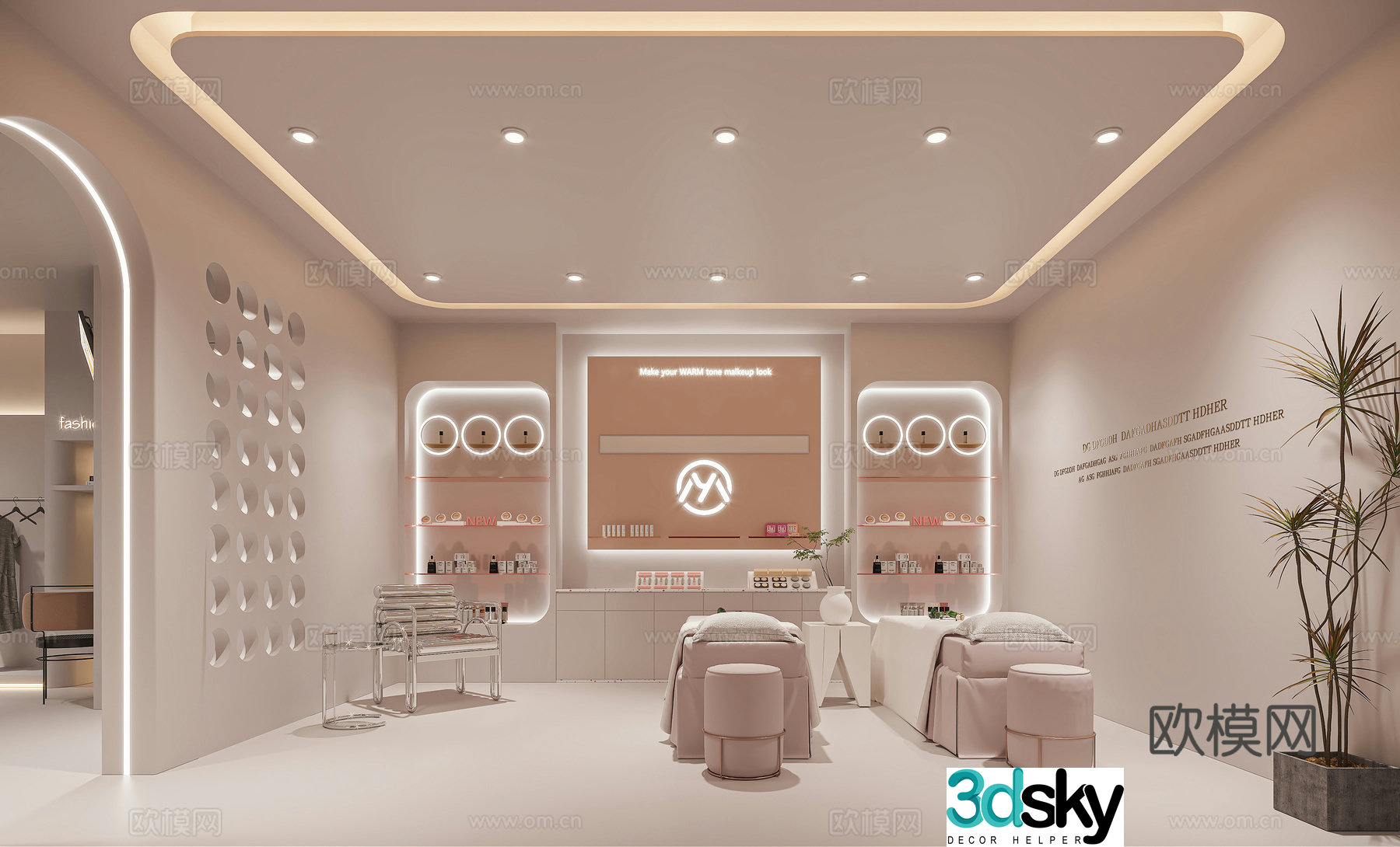 Modern beauty room 3D model