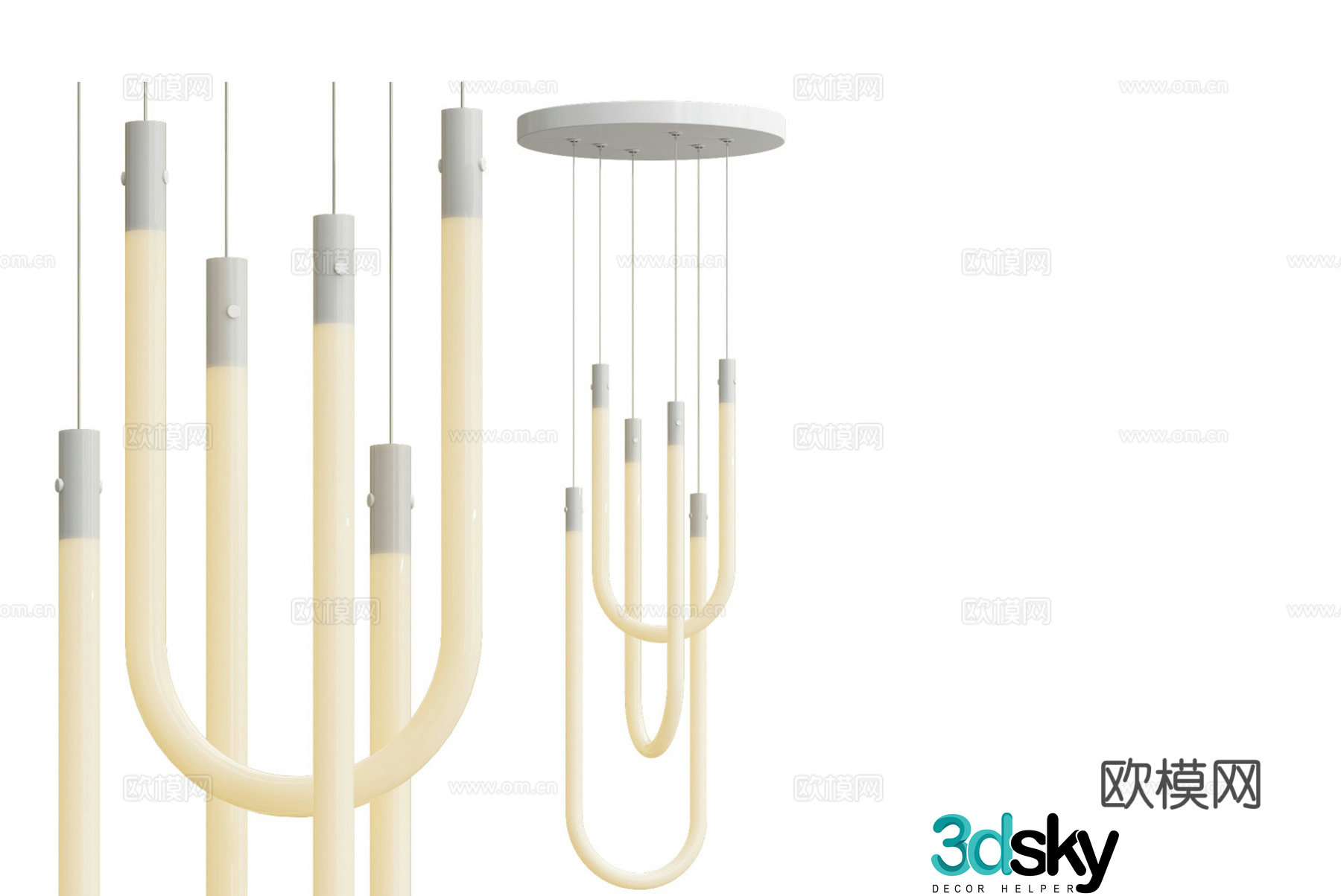 Modern simple chandelier chandelier simple chandelier living room chandelier dining chandelier 3d model