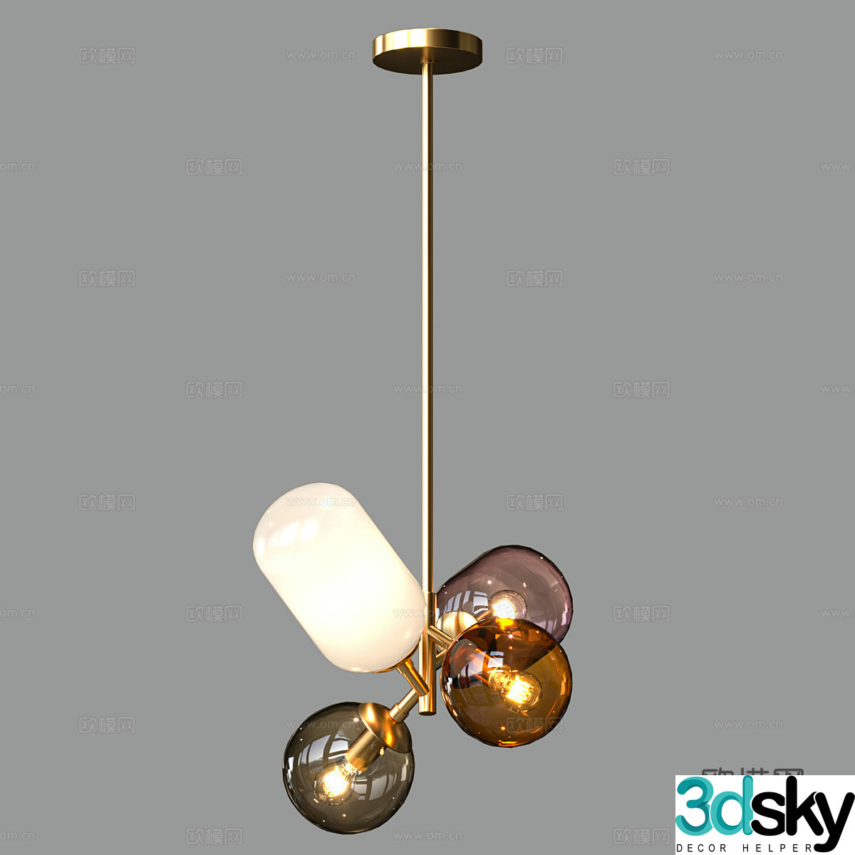 Modern simple light luxury chandeliers chandeliers simple chandeliers living room chandeliers dining chandeliers 3D model