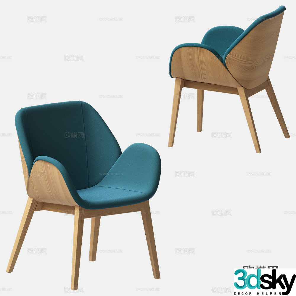 Modern armchair leisure chair 3d model
