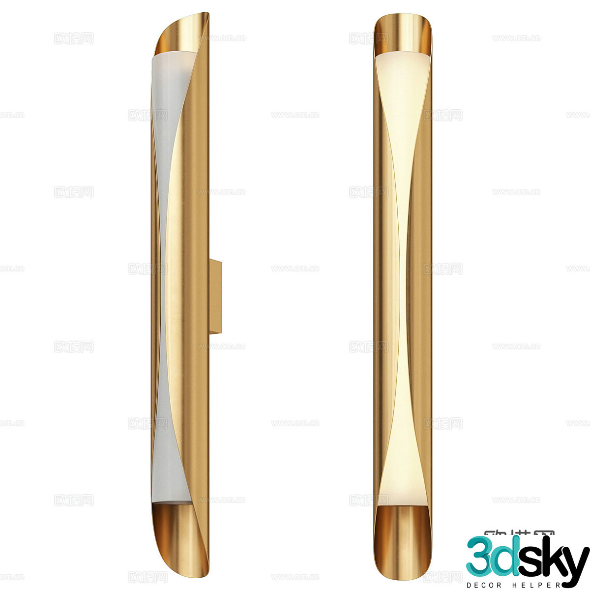 New Chinese metal wall lamp 3D model
