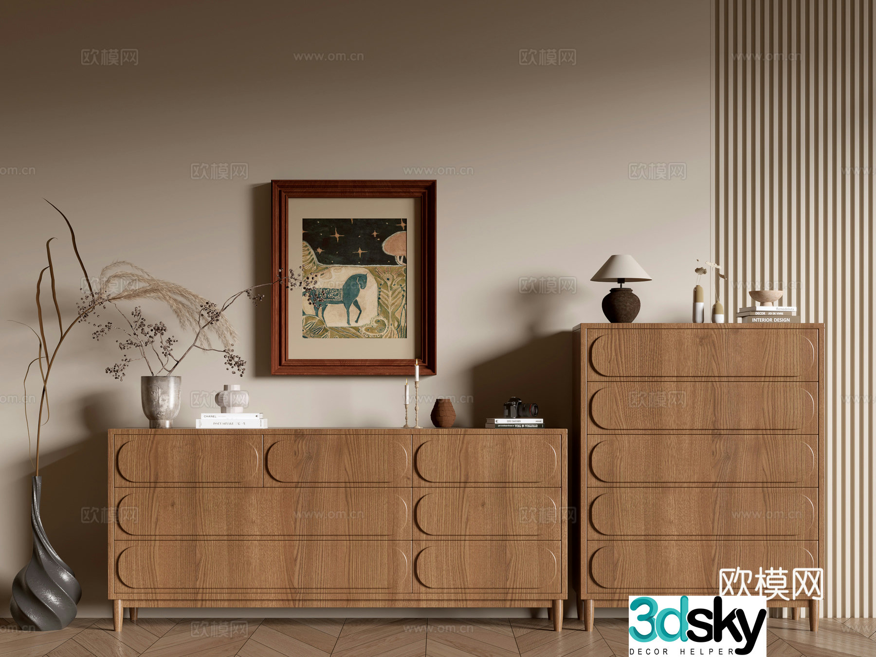 Modern wood grain cabinet minimalist wind cabinet whole cabinet sideboard cabinet balcony cabinet storage cabinet 3d model