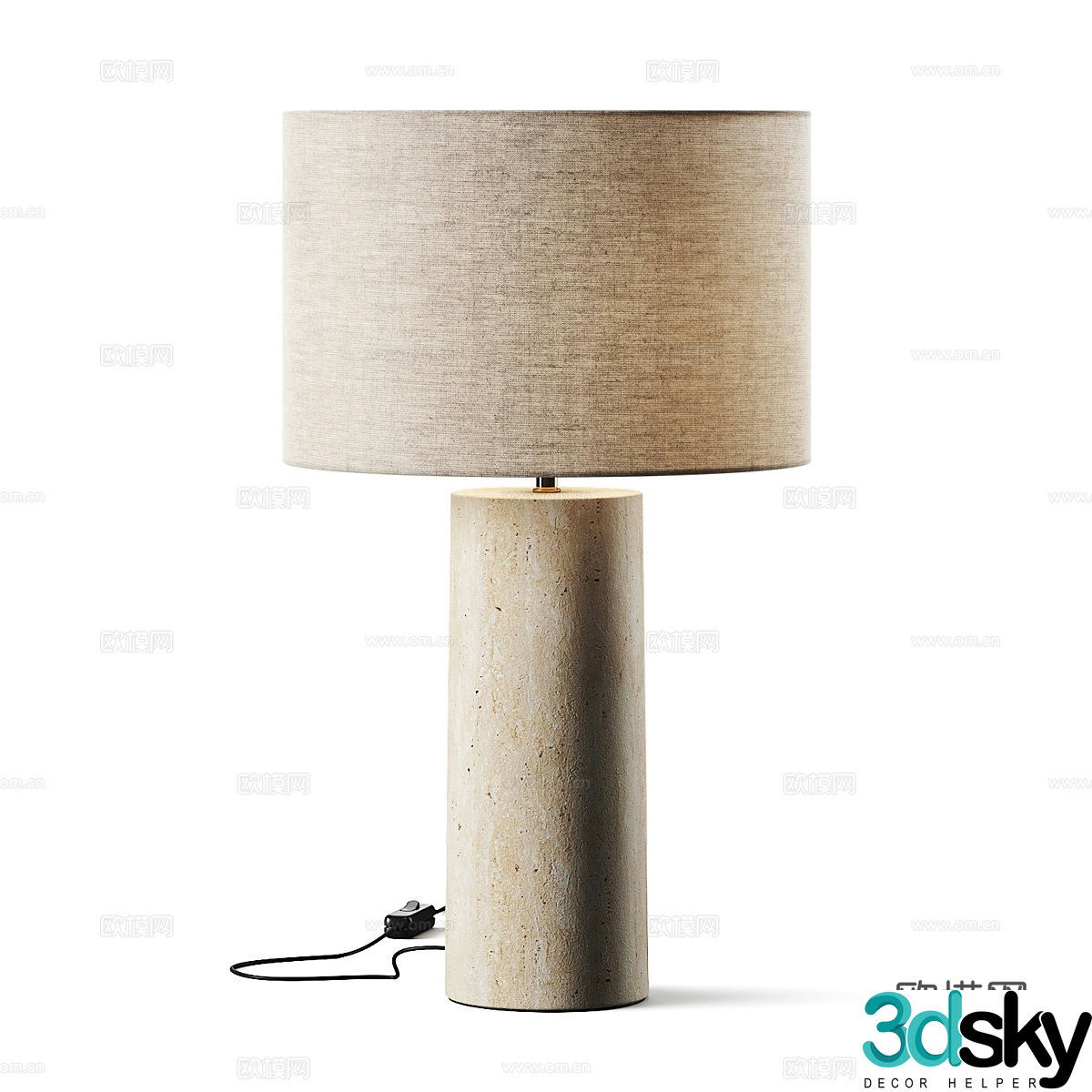 Modern Italian Abigail Ahern Sennen Table Lamp 3D Model