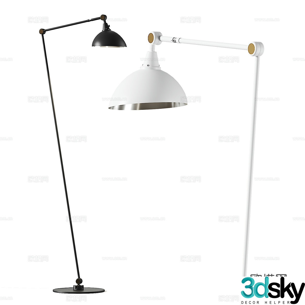 Modern light luxury Midgard floor lamp 3d model